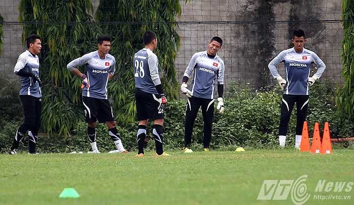 Các thủ môn của đội U23 (Ảnh: Quang Minh)