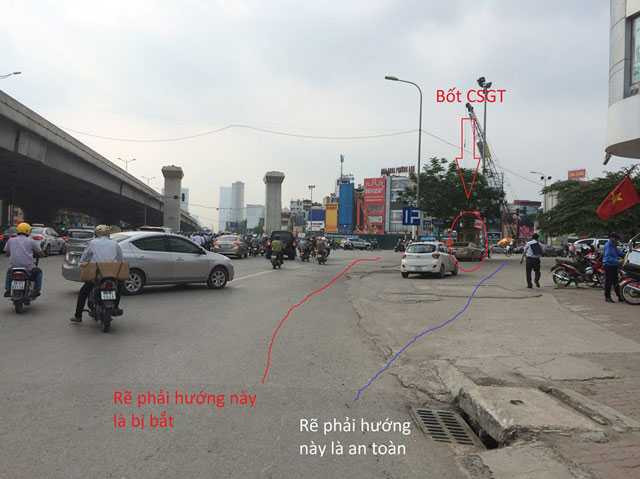 Cách vượt 'nút giao thông ma trận' ở Hà Nội mà không bị CSGT xử phạt