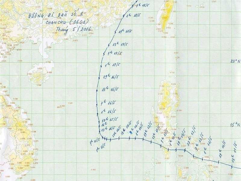 Đường đi của bão Chanchu