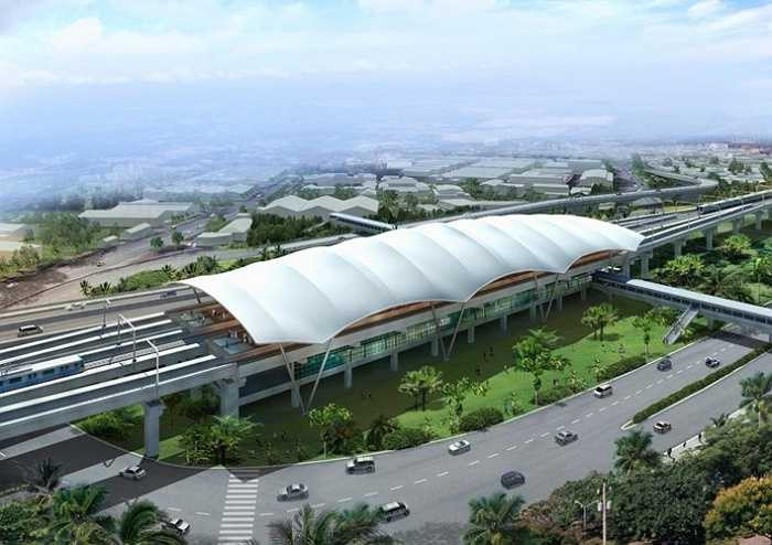 Đặc biệt, khu đô thị Vinhomes Tân Cảng được kết nối trực tiếp với nhà ga số 5 của tuyến metro Số 1 Bến Thành-Suối Tiên, giúp cho việc di chuyển của cư dân và khách hàng tại đây được thuận tiện tối đa. Tòa nhà The Landmark81 dự kiến hoàn tất vào cuối năm 2017, sớm hơn 1 năm so với thời điểm hoàn thành tuyến metro Số 1 (cuối năm 2018, đầu 2019 đưa vào vận hành thử, 2020 vận hành chính thức). Trong ảnh là phối cảnh nhà ga số 5.