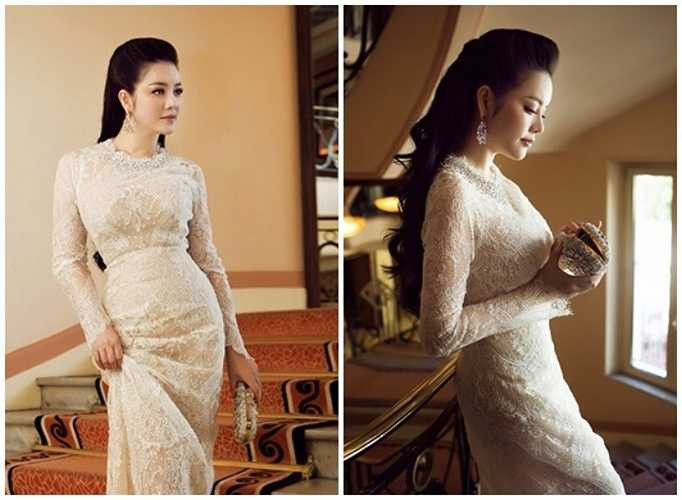 Tiếp tục có mặt trên thảm đỏ của LHP Cannes ngày thứ 4 để tham dự xem bộ phim tranh giải Mia Madre của đạo diễn Nanni Moretti, Lý Nhã Kỳ chọn đầm ren đuôi cá.