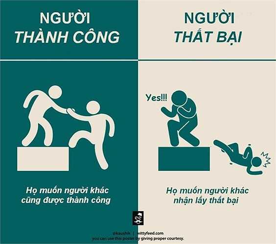 Người thành công thường cho rằng sự thành công của mình cũng dựa trên sự thành công của người khác.