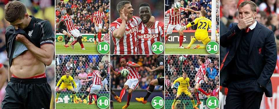 Liverpool kết thúc mùa giải tệ hại bằng trận 1-5 trước Stoke City