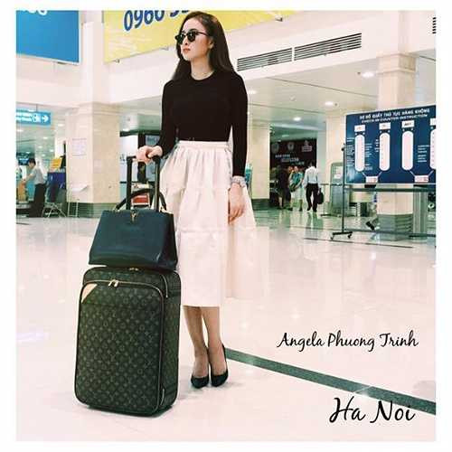 Angela Phương Trinh chia sẻ hình ảnh tới Hà Nội tham dự sự kiện.