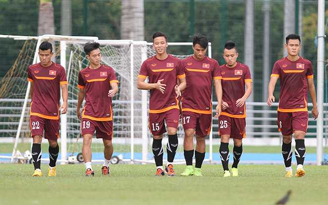 U23 Việt Nam tập luyện trước SEA Games