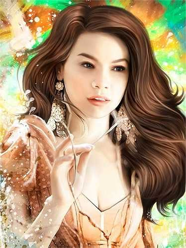 Ca sĩ Hồ Ngọc Hà. Đầu tiên, Công Hưng sẽ phát thảo hình ảnh trên máy tính. Sau đó, cậu vẽ thủ công bằng phần mềm đồ họa là illustrator và photoshop. Bức tranh sau khi hoàn thiện được đem đi in canvas bằng mực dầu. Tùy vào độ chi tiết của hình ảnh, Hưng mất khoảng 3-5 tiếng để hoàn thành một bức chân dung.