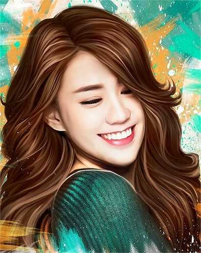 Nụ cười rạng rỡ của hot girl Ngọc Thảo. Nhiều nghệ sĩ cảm thấy bất ngờ sau khi nhận được hình do 9X vẽ tặng. Họ thích thú chia sẻ tác phẩm lên trang cá nhân, dành nhiều lời khen ngợi và cảm ơn tác giả trẻ tuổi.