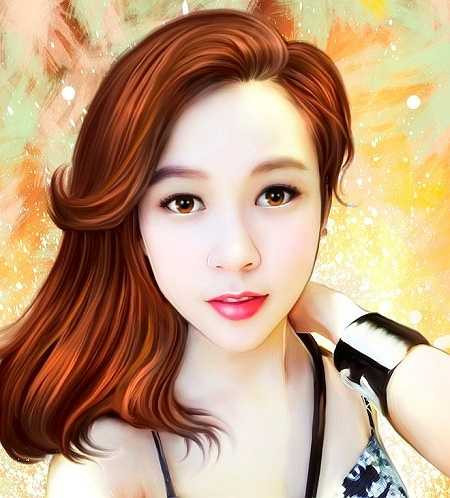 Hưng cho hay, cho đến hiện tại, cậu có hơn 100 tác phẩm vẽ bằng chuột máy tính, trong đó có chân dung của khách hàng đặt và các hình ảnh sao Việt. Ảnh trên là hot girl Sam (Nguyễn Trà My). 