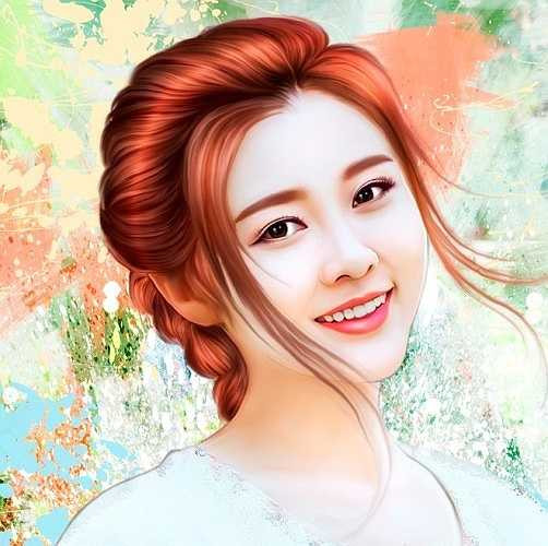 Chân dung Ribi Sachi (Nguyễn Thị Thuỷ, quê ở Gia Lai) - hot girl nhóm hài FAtv. So với các thể loại chì hay màu nước... tranh vẽ trên máy tính có thể chỉnh sửa theo ý muốn nên độ chính xác và giống vượt trội hơn.