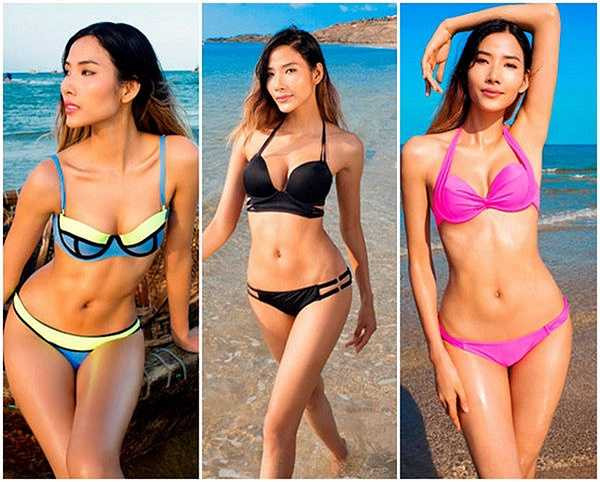 Hoàng Thùy khiến người hâm mộ sửng sốt với thân hình gợi cảm khi mặc bikini.