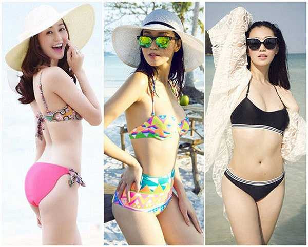 Người đẹp Khánh My nhanh chóng tậu cho mình những bộ áo tắm hai mảnh rực rỡ màu sắc.