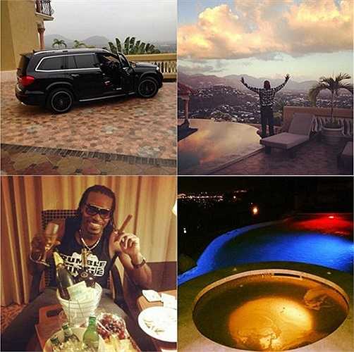 Chris Gayle là một tay chơi nổi tiếng khác. Xuất thân từ môn Crickets, sự nghiệp thi đấu rất thành công đã giúp Chris có thêm rất nhiều tiền bạc để có thể thoải mái ăn chơi trác táng