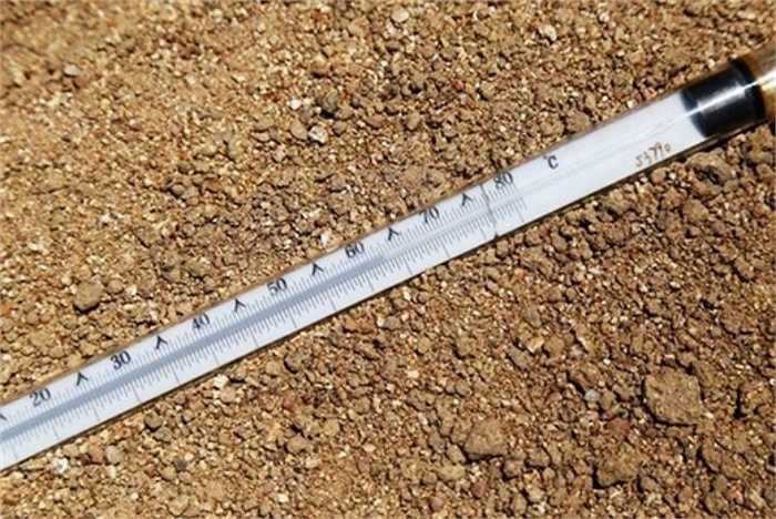 Còn nhiệt độ trên mặt đất lên đến gần 54 độ C, với nhiệt độ này có thể gây chết người - Nguồn ảnh: Internet.