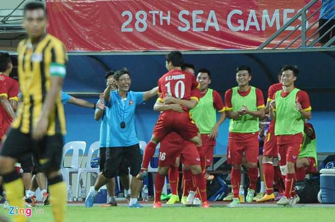 Công Phượng ăn mừng