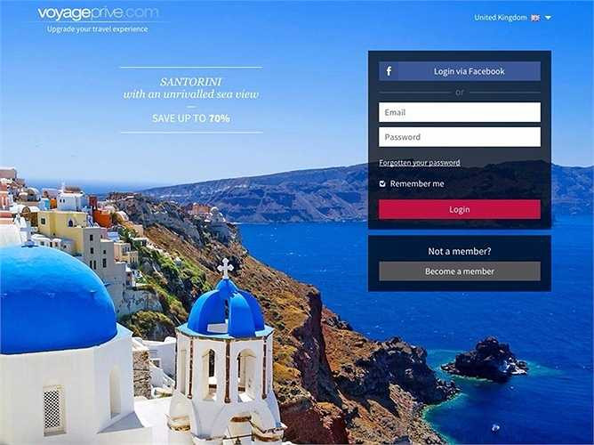 Voyage Privé Voyage Privé cung cấp các mức giảm giá cho các khách sạn cao cấp lên tới 70% nhưng chỉ trong vòng năm ngày. 