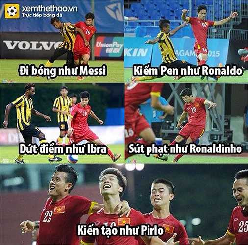 Những pha đi bóng, làm bàn của Công Phượng được ví với nhiều tình huống của các ngôi sao sân cỏ thế giới.