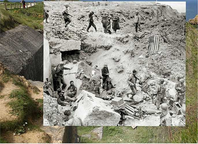 Binh lính Đức Quốc xã bị bắt ở vách đá Pointe du Hoc
