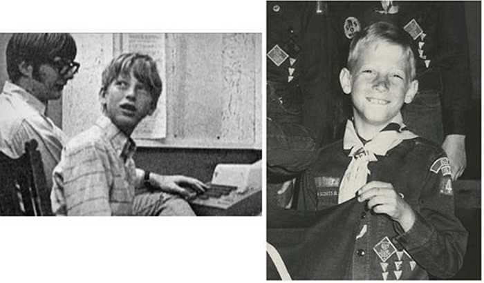 Ngay từ nhỏ, cậu bé Bill Gates đã có đam mê công nghệ và sau này đã sáng lập nên hãng Microsoft. 