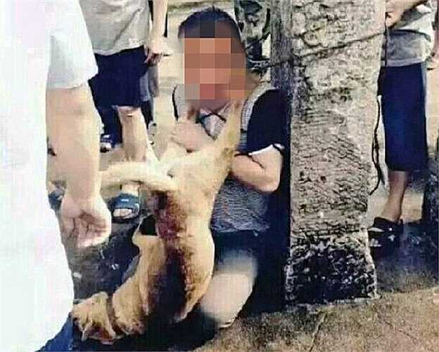 Thậm chí còn buộc 2 con chó đã chết lên cổ tên này