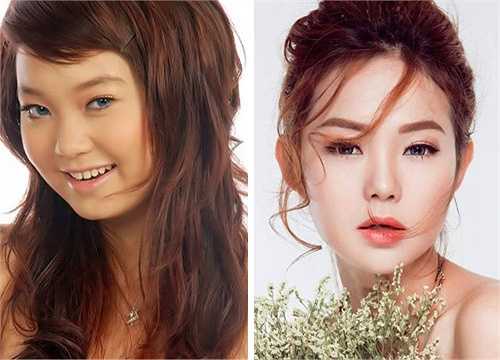 Minh Hằng cũng thay đổi từ một cô gái có vẻ dễ thương sang hình tượng mỹ nhân gợi cảm và quyến rũ. 