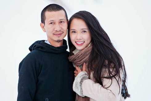 Vũ Ngọc Anh và đạo diễn Nguyễn Phan Quang Bình.