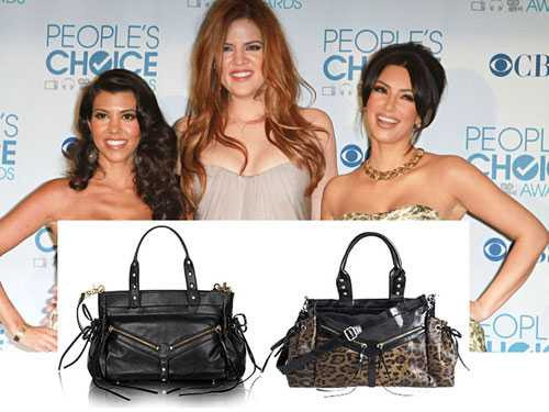Hai mẫu túi y hệt của Monica Botkier (trái) và của chị em nhà Kim.