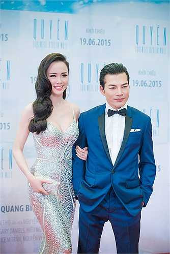 Ngắm Vũ Ngọc Anh quyến rũ bên Trần Bảo Sơn trong lễ ra mắt phim 'Quyên' tại Hà Nội.