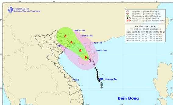 Tâm bão đi vào Vịnh Bắc Bộ, đề phòng thời tiết nguy hiểm