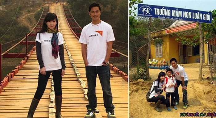 Tháng 3/2010, Châu Huệ Mẫn và Trịnh Gia Dĩnh đã có một chuyến đi từ thiện ý nghĩa tại một số xã vùng sâu, vùng xa thuộc huyện Điện Biên Đông, tỉnh Điện Biên. Chuyến đi kéo dài 3 ngày, nằm trong dự án phát triển cộng đồng của tổ chức World Vision. Ảnh: vivianchow.info. 