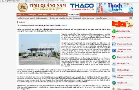 Trạm thu phí, giao thông đường bộ, Quảng Nam, bất chấp, văn bản của tỉnh, tận thu, Tam Kỳ