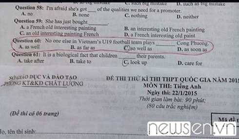 Bất ngờ trước những lần Sao Việt xuất hiện trong đề thi - 10