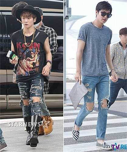 Key của nhóm Shinee (trái) và nam diễn viên Lee Min Ho bụi bặm và khỏe khoắn trên phố