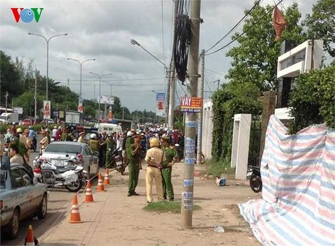 Sáng 7/7, tại ấp 2, xã Minh Hưng (huyện Chơn Thành, Bình Phước) xảy ra vụ án mạng nghiêm trọng làm 6 người thiệt mạng - Nguồn ảnh: VOV