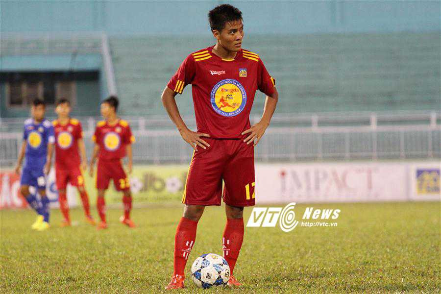 Phạm Trọng Hóa - chân sút hàng đầu tại VCK U17 Quốc gia năm nay (ảnh: Hoàng Tùng)
