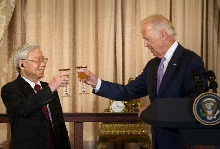 Tổng Bí thư Nguyễn Phú Trọng dự tiệc chiêu đãi của Phó Tổng thống Joe Biden