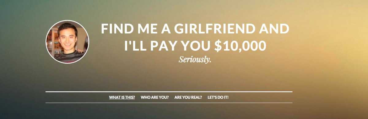 Treo thưởng 212 triệu đồng để tìm bạn gái