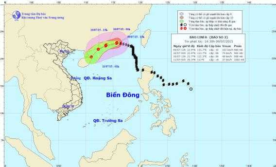 Bão số 2 có thể chuyển hướng về Việt Nam