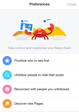 Facebook cho người dùng lựa chọn xem gì đầu tiên trên News Feed
