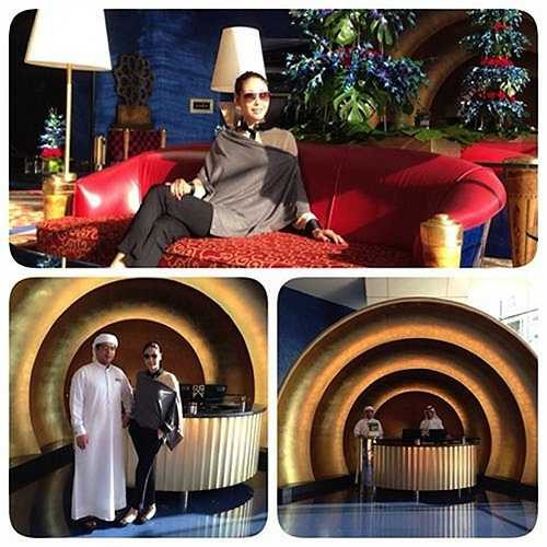 Cô cũng từng nghỉ ở khách sạn 7 sao tại Dubai. 