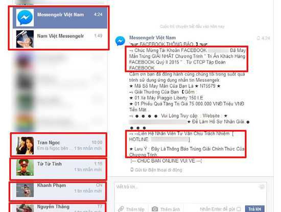 lừa đảo trên facebook