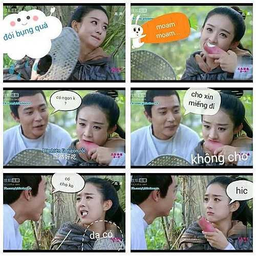 'Hic, Tiểu Cốt mải lo lắng cho sư phụ nên quên chăm sóc bản thân mình luôn. Đói quá!' (Lynk - Khoai)