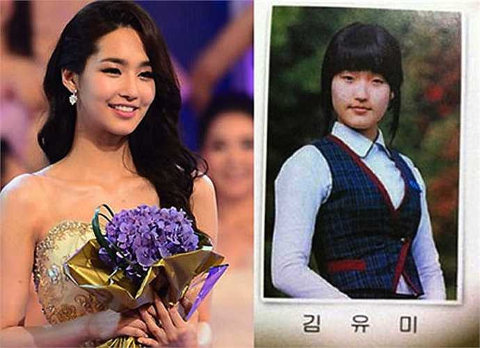 Kim Yu Mi đăng quang Hoa hậu Hàn Quốc 2012 và giành được nhiều thiện cảm của khán giả bởi gương mặt khả ái, chiều cao 1m76 cùng vóc dáng gợi cảm. Tuy nhiên, chỉ sau đó vài ngày, cô đối mặt với tin đồn dao kéo khi những bức ảnh thơ bé của người đẹp xuất hiện 