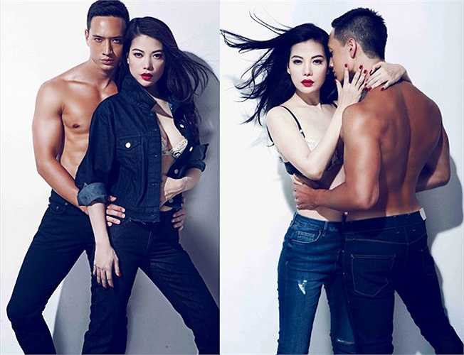 Bên cạnh đó, cặp đôi này cũng từng gây 'bão' cộng đồng mạng với bộ ảnh Trương Ngọc Ánh hờ hững khoe nội y bên Kim Lý bán nude. 