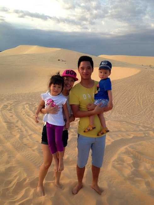 Tổ ấm hiện tại của Minh Hương với 2 cô con gái nhỏ. 