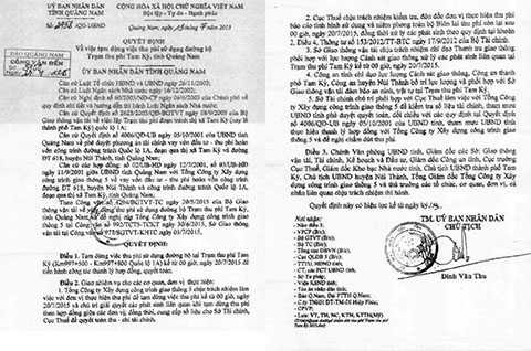 Tối hậu thư, trạm thu phí, Tam Kỳ, Quảng Nam, phí đường bộ, chống lệnh