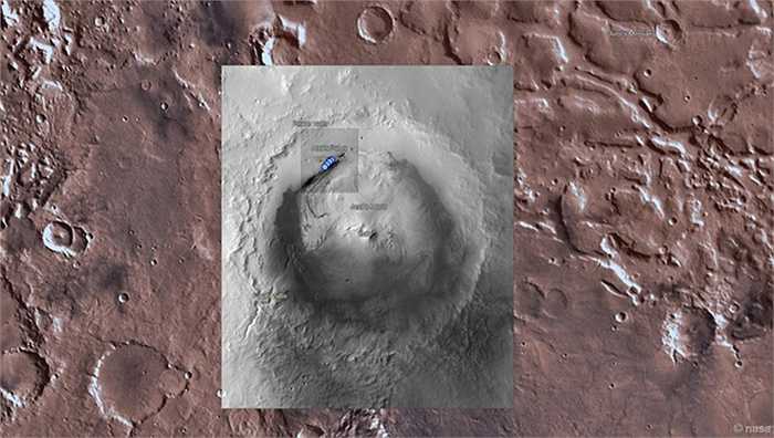 Sao Hỏa được bản đồ hóa, do đó người xem có thể lựa chọn hoặc tìm kiếm địa điểm muốn tham quan. Ứng dụng đánh dấu những địa điểm quan trọng, bao gồm vị trí hạ cánh của bốn tàu thám hiểm sao Hỏa (Sojourner, Spirit, Opportunity và Curiosity), cũng như tàu đổ bộ Phoenix.