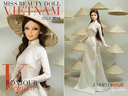 ù chỉ là búp bê vô tri nhưng các cô nàng này vẫn được chủ nhân chăm chút kiểu tóc, trang phục không thua gì thí sinh thực. Mới đây, các ứng viên búp bê này đã bước vào phần thi đầu tiên: Chụp ảnh bìa cho một tạp chí thời trang cao cấp với chủ đề Bonjour Vietnam (Xin chào Việt Nam). Trong đó, 30 cô búp bê đều được tạo dáng trong tà áo trắng và nón lá đậm hồn Việt.