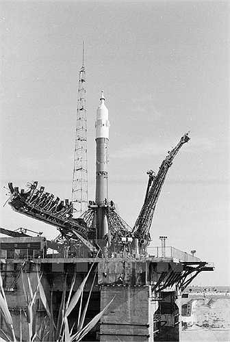 Cách đây 35 năm, con tàu Liên hợp 37 đưa hai phi hành gia vào vũ trụ. Ảnh: TTXVN