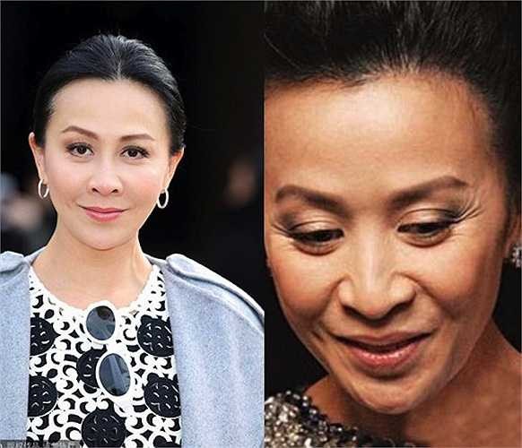 Ảnh thật (bên phải) tố nữ diễn viên Lưu Gia Linh có gương mặt nhăn nheo đúng tuổi (Nguồn: 24h)