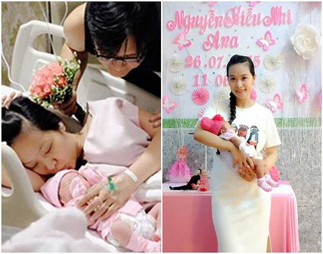 Lê Kiều Như đón con gái đầu lòng vào 26/6 tại bệnh viện Quốc tế Hạnh Phúc, Bình Dương. Mối quan hệ của cô và nhạc sĩ Nguyễn Nhất Huy đã kéo dài 10 năm nhưng vẫn chưa tổ chức đám cưới.